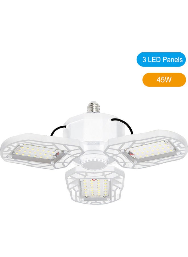 Loquat LED deformation folding garage light E27 3 leaves 45W White 16.5*11.5*14.5cm - Image 1