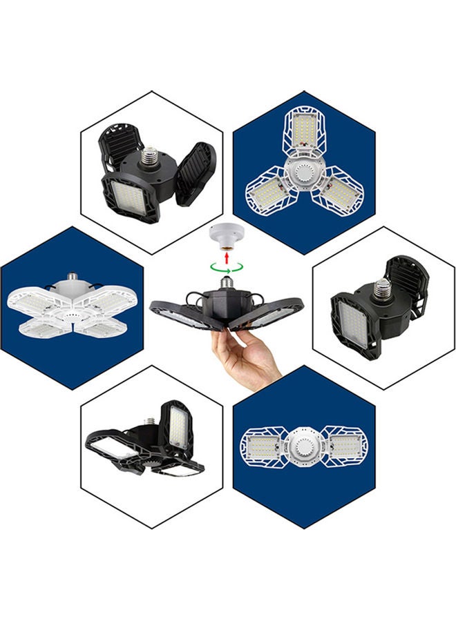 Loquat LED deformation folding garage light E27 3 leaves 45W White 16.5*11.5*14.5cm - Image 4