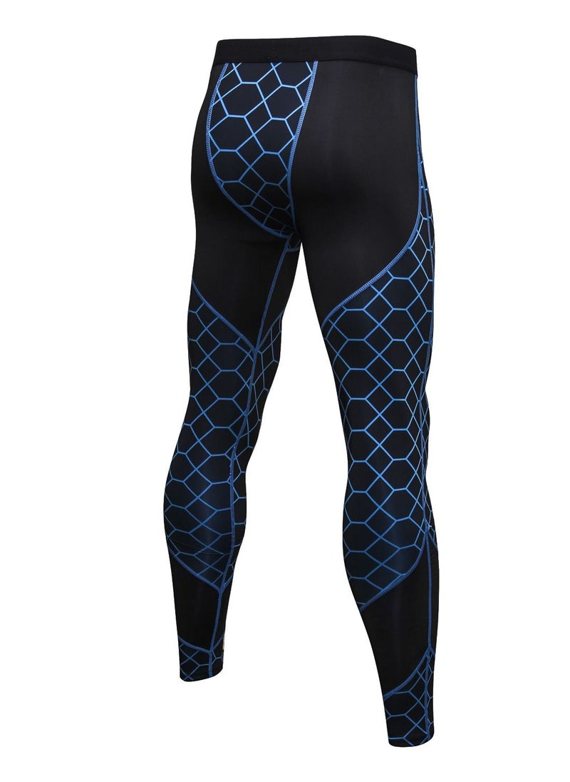 Loquat Men Quick Dry Breathable Elastic Running Trousers Blue  - Image 2