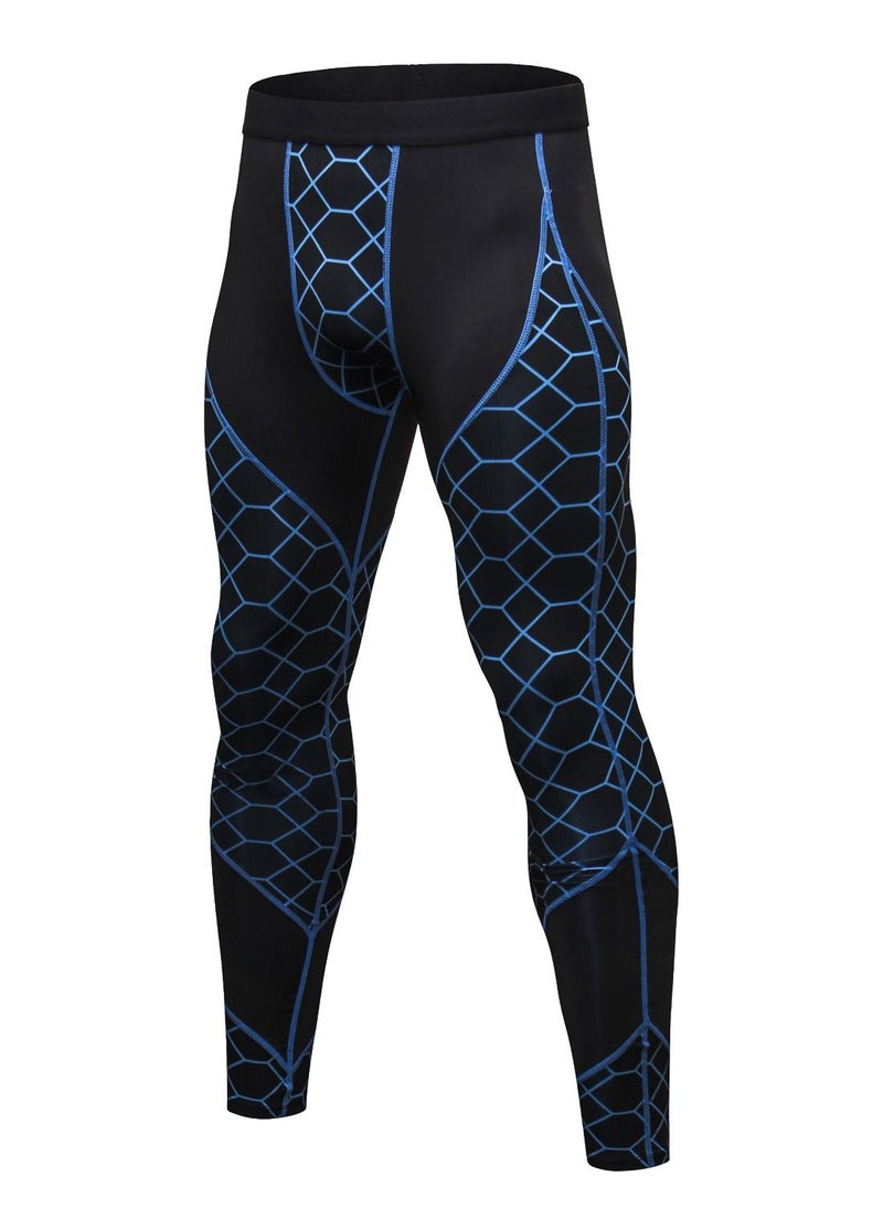 Loquat Men Quick Dry Breathable Elastic Running Trousers Blue  - Image 1