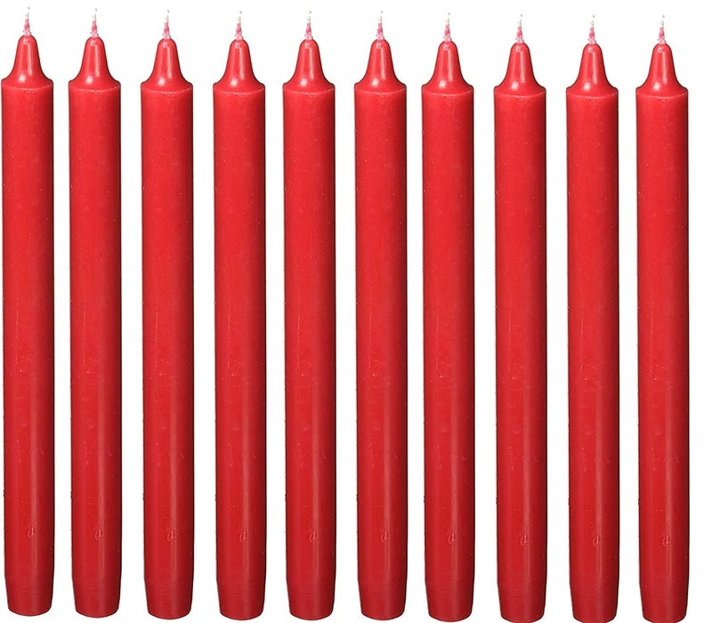 Kuber Selection عبوة شموع كوبر المختارة من 10 شموع حمراء طويلة 8 بوصة 19 مم - Image 2