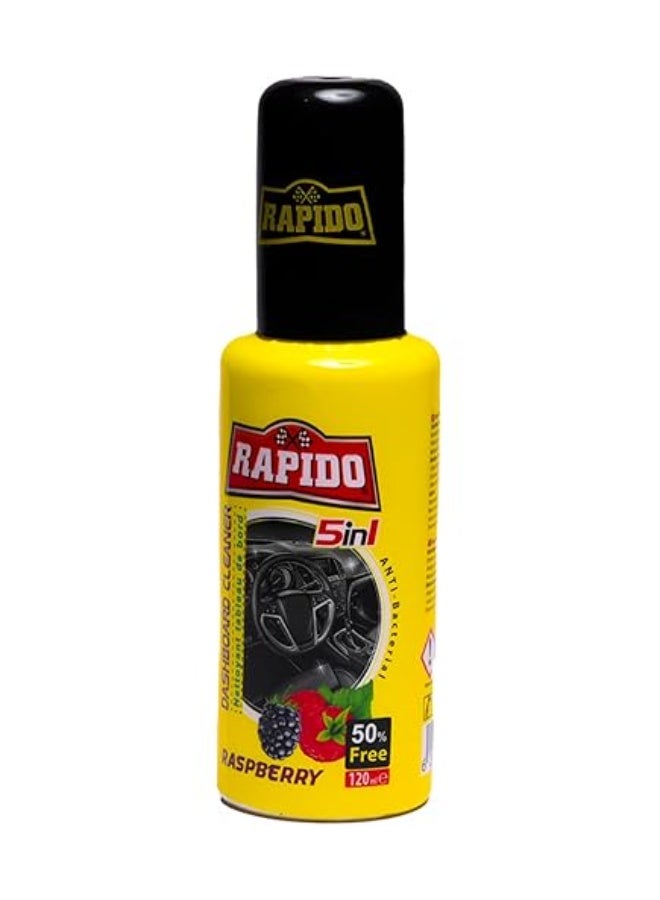 Rapido Car Wax Polish Spray , Waterless Car Wash & Wax , Hydrophobic Top Coat Polish & Polymer Paint Sealant Detail Protection - Berry- 250 ML