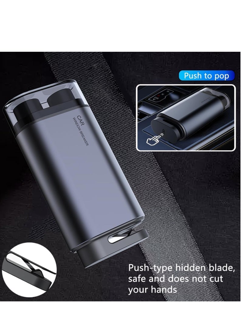 Compact Emergency Car Escape Tool with Double Hammerhead for Window Breaking and Seatbelt Cutting, Ideal for Land and Water Rescues - Image 3