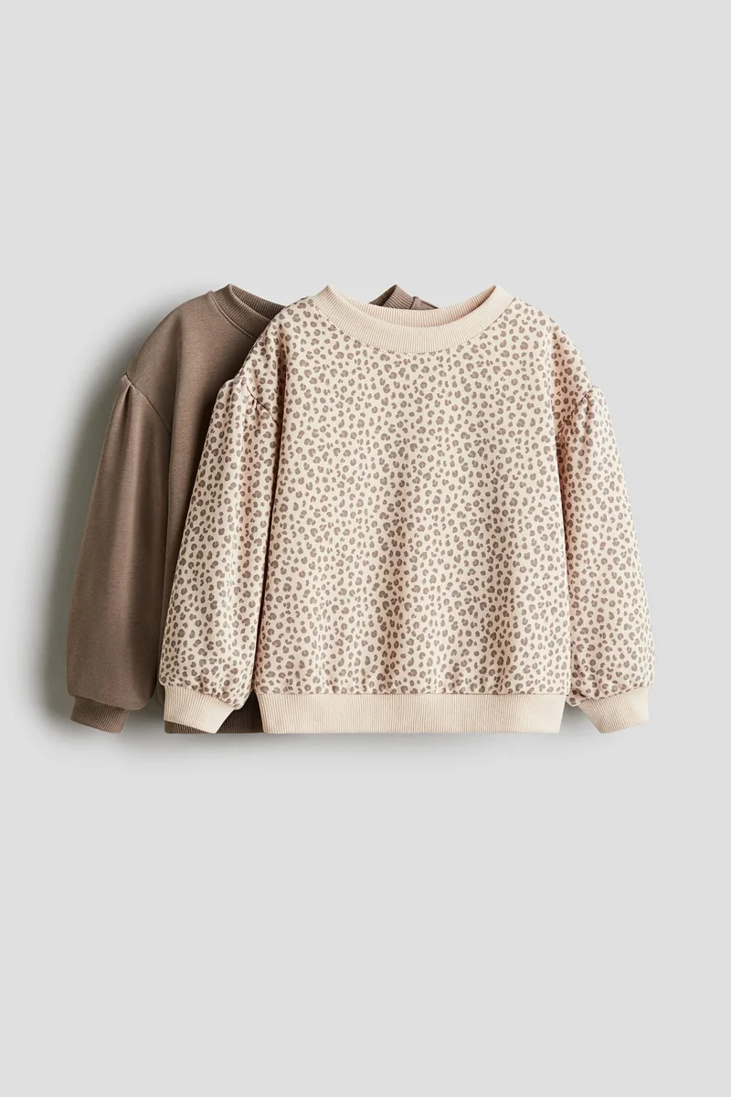 H&M 2-pack puff-sleeved sweatshirts