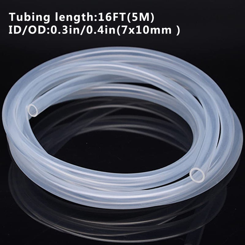 PULACO Plastic Tubing ID/OD 7x10mm (0.3in/0.4in) 16FT for Aquarium, Garden, Pond, Water cooling, Industrial Machine - Image 2