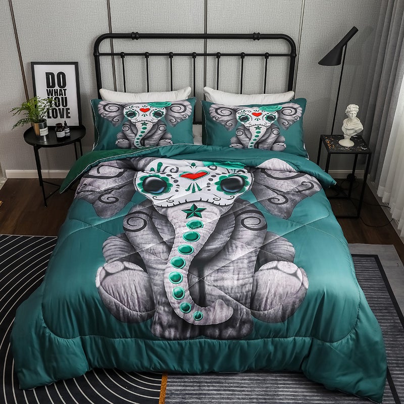 Supply Quilt Three-Piece Air Conditioning Quilt Quilt Core Digital Printing Bedding Kit - Image 3