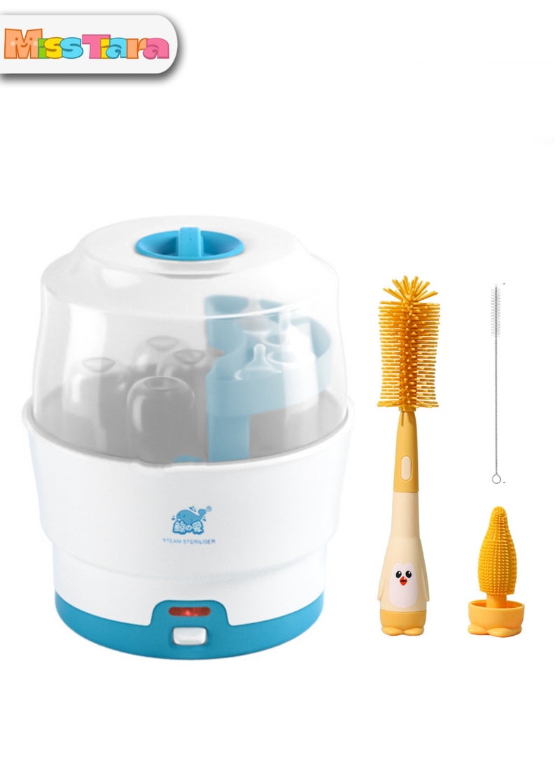 معقم زجاجات الأطفال بالبخار ذو سعة كبيرة لزجاجات الأطفال واللهايات ومضخات الثدي وألعاب التسنين والتحكم بزر واحد معقم زجاجات البخار بدرجة حرارة عالية 360 درجة - Image 1