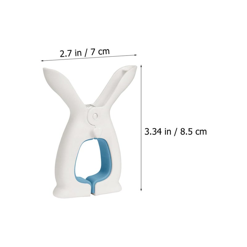 Blue Orange Large Windproof Clothespins Cartoon Bunny Quilt Clamps For Bed Sheets Beach Towels - Image 3