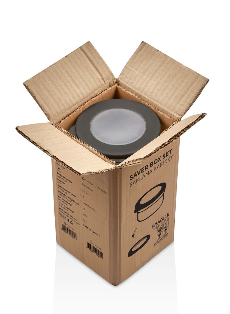 Glass Containers with Lid round small 4 Pcs Set - Image 4