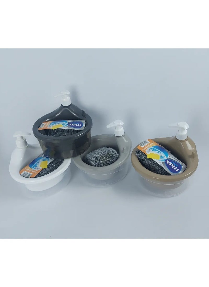 max plast Max Plast Single Bowl Soap Dispenser Made of High Quality Plastic, Multi Color  - Image 1