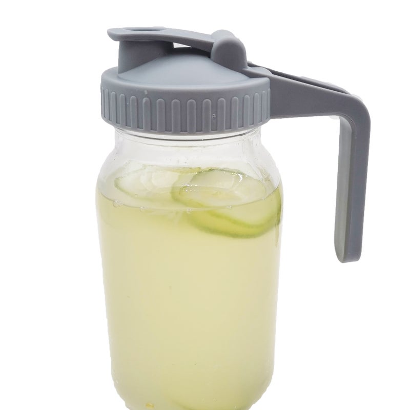 Mason Jar Lid 70 Standard Mouth With Handle Masonjar Mason Cup Lemon Coffee Tea Jam Mason Bottle Lid - Image 3