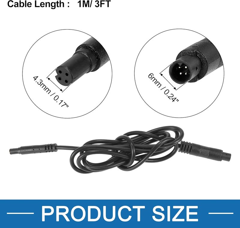 A ABSOPRO Car Backup Dash Camera Extension Cable 4 Pins 1 Metre Long - Image 3