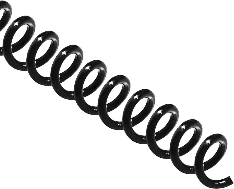TOTiyea 100 Pack Plastic Spiral Binding Coils,8mm(5/16") Binding Spirals,40 Sheet Capacity,4:1 Pitch, Black - Image 1