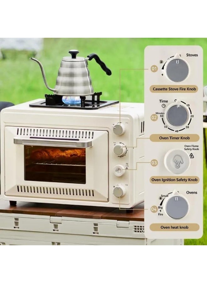 BlueFire Portable Outdoor Gas Camp Oven & Stove: 25L Large Capacity Insulated Stainless Steel Oven Box with 2.7kW Burner for Baking, Pizza, Roasting, Frying & Boiling | Perfect for Camping, BBQ & Family Outings - Image 5