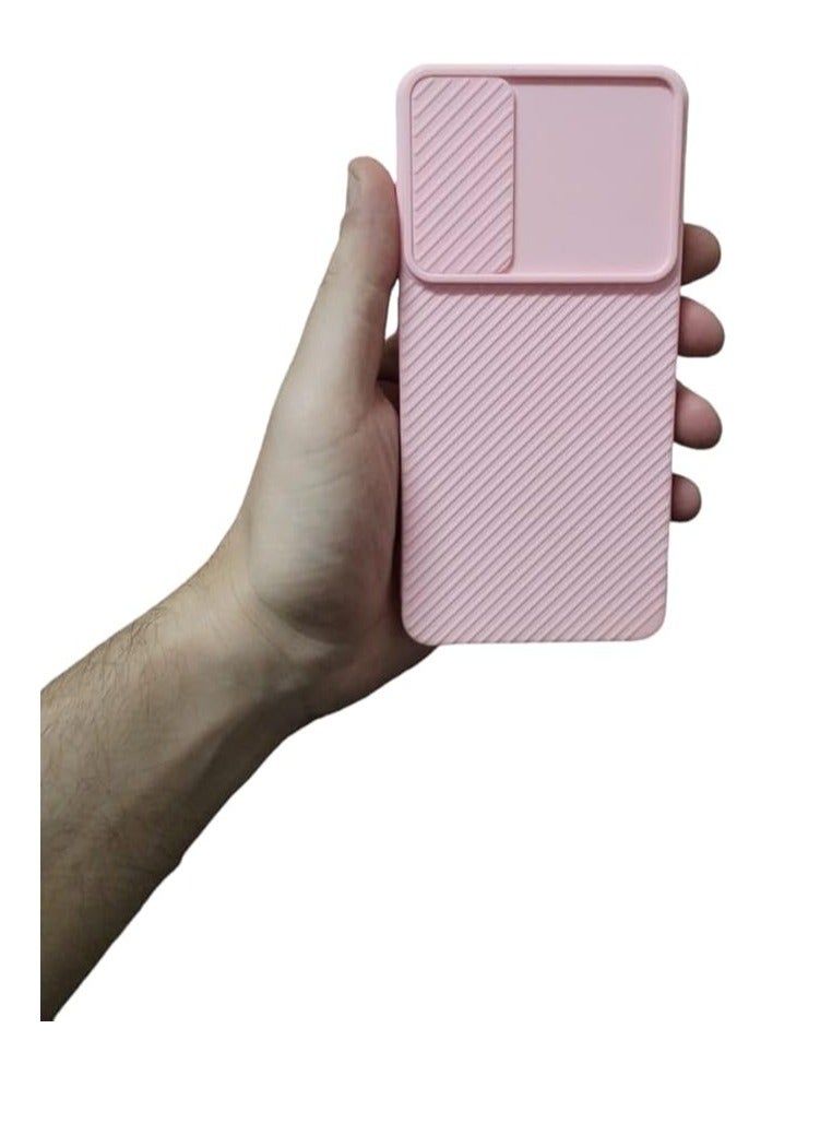 Silicone Back Cover With Camera Shield For Samsung Galaxy A52 - Rose