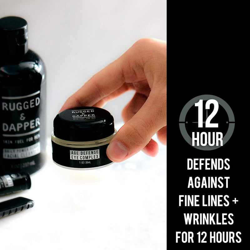 RUGGED & DAPPER Premium Men's Eye Cream | Age Defense for Dark Circles, Wrinkles & Puffy Eyes | Unscented | Hyaluronic Acid, Aloe + Argan Oil - Image 2