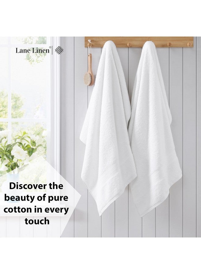 LANE LINEN LANE LINEN 100% Cotton 4 Pack Bath Sheets (35"x66") - Ring Spun Cotton - Extra Large Bath Towels Set - Quick Drying, Soft & Absorbent Oversized Bathroom Towel Sets - Hotel Quality - White Towels  - Image 3