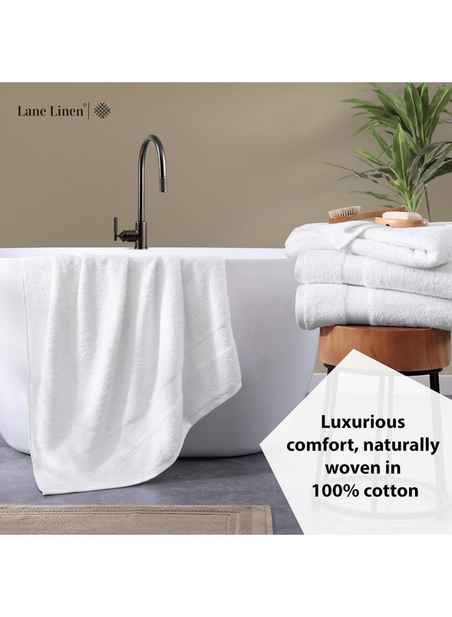 LANE LINEN LANE LINEN 100% Cotton 4 Pack Bath Sheets (35"x66") - Ring Spun Cotton - Extra Large Bath Towels Set - Quick Drying, Soft & Absorbent Oversized Bathroom Towel Sets - Hotel Quality - White Towels  - Image 4