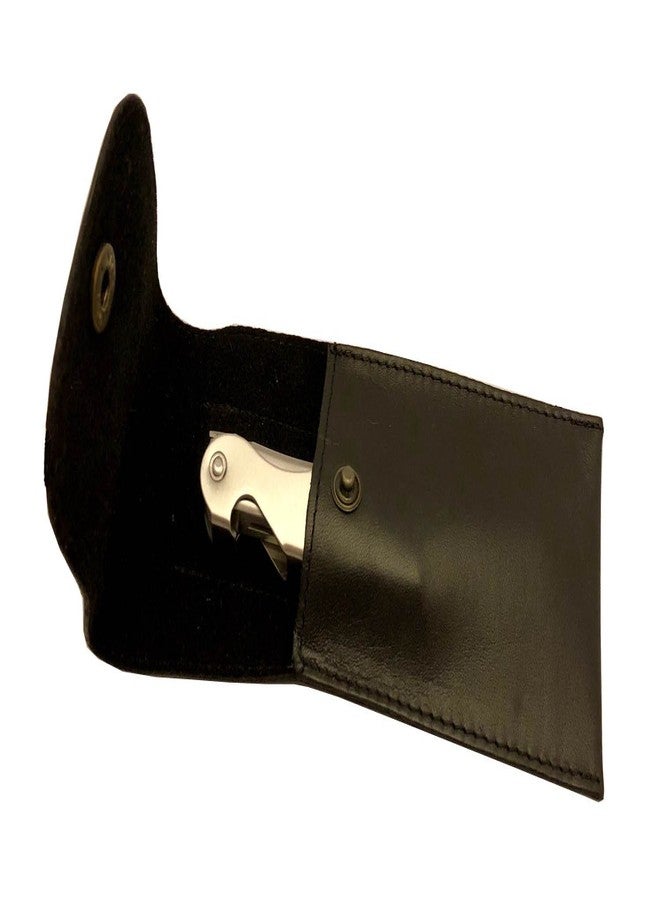 Bellini Professional Rosewood Waiter's Corkscrew with Leather Corkscrew Holster Pouch - Image 2