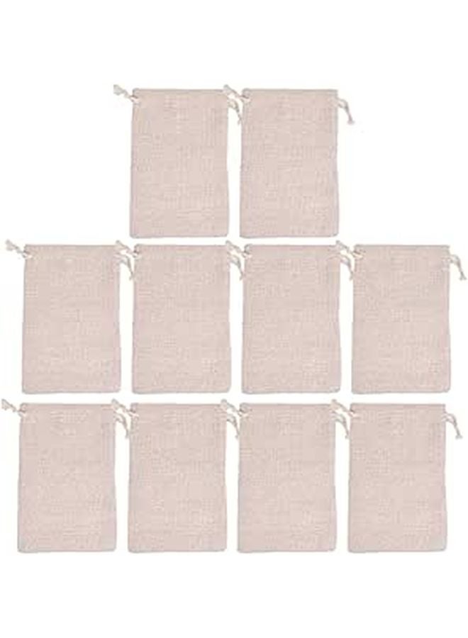 Reusable Cotton Linen Spice Bags 10pcs 7x10cm for Cooking Soup Broth Tea Infuser - Image 1