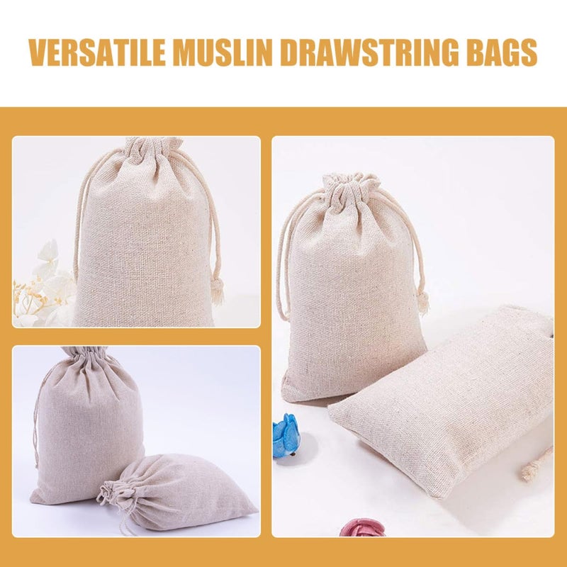 Reusable Cotton Linen Spice Bags 10pcs 7x10cm for Cooking Soup Broth Tea Infuser - Image 4