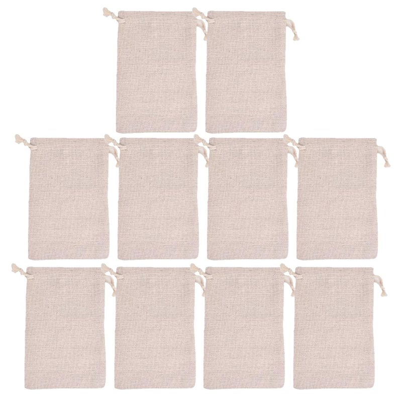 Reusable Cotton Linen Spice Bags 10pcs 7x10cm for Cooking Soup Broth Tea Infuser - Image 2