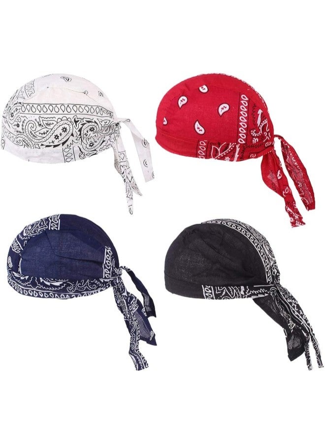 4x Men Durag Skull Cap Hair Loss Head Scarf Muslim  - Image 1