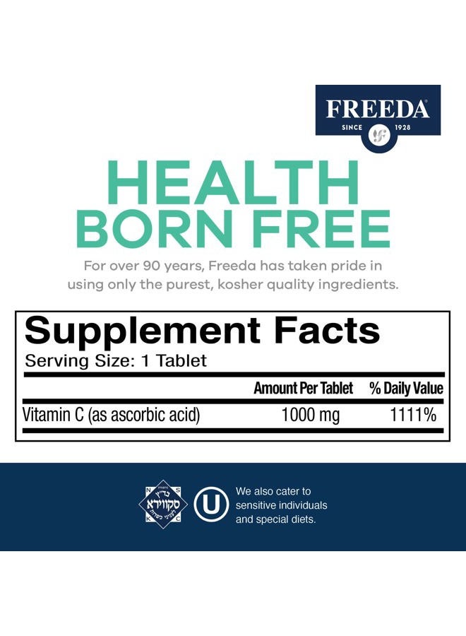 Freeda Kosher Vitamin C Time Release 1000 Mg. - 100 TAB - Image 3
