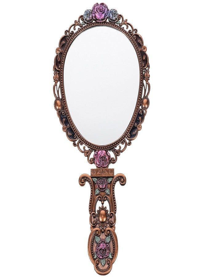 Lurrose Vintage Handheld Mirror: Hand Mirrors with Handle - Small Handheld for Girls Women Travel Packet - Image 1