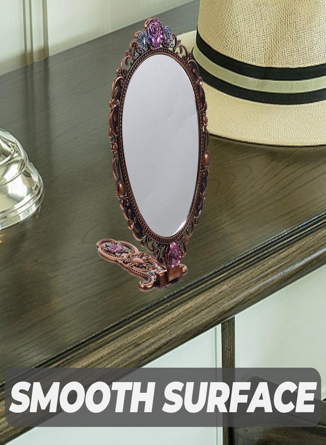 Lurrose Vintage Handheld Mirror: Hand Mirrors with Handle - Small Handheld for Girls Women Travel Packet - Image 4