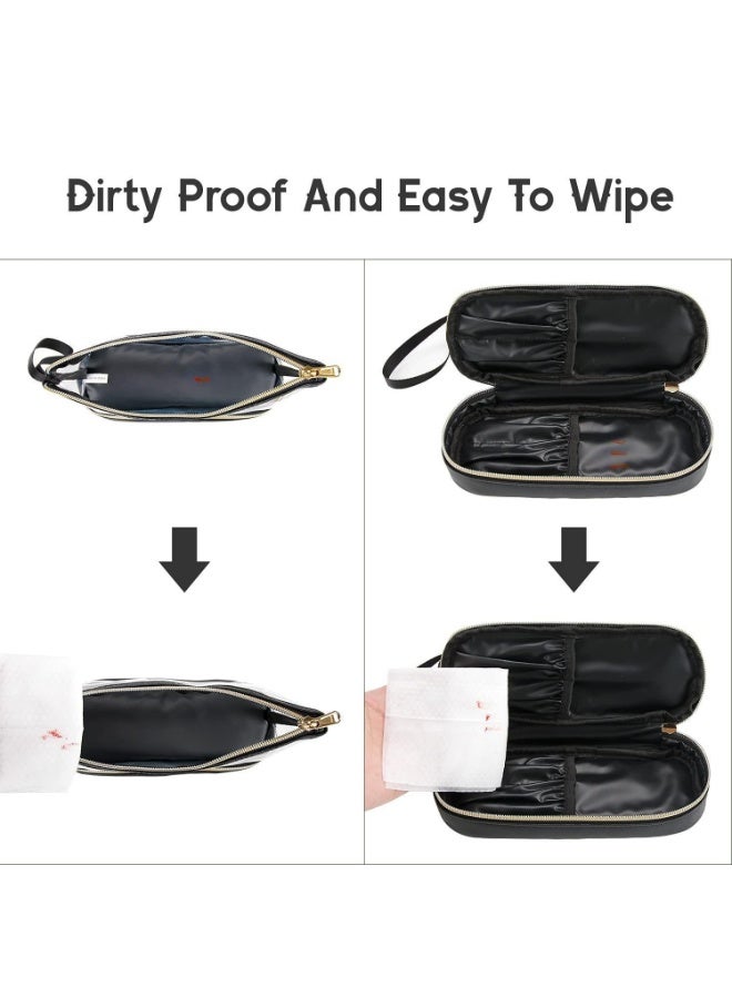 NAKODU Travel Makeup Bag, Clear Cosmetic Bag Make Up Organizer TSA Approved Toiletry Bag, Waterproof Pouch for Women Purse for Toiletries Accessories Brushes - Image 3