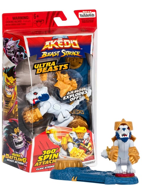Ultra Beast Ripclaw Alphawolf Single Pack | Action Figure with Battle Accessories and 360° Spin Attack | Ultimate Combat Fun for Kids