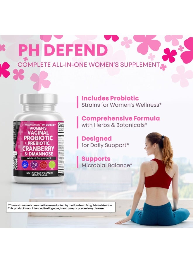 كلين نيوتراسيوتيكالز مُكمل بكتيريا حيوية لصحة المرأة الحديثة بالكرانبري و D-مانوز – مُغلي بالبريبيوتيكس (البكتيريا المحيطة)، يدعم توازن pH وصحة المسالك البولية – صيغة كبسولة (بدون Gummies) – 60 قطعة - Image 4