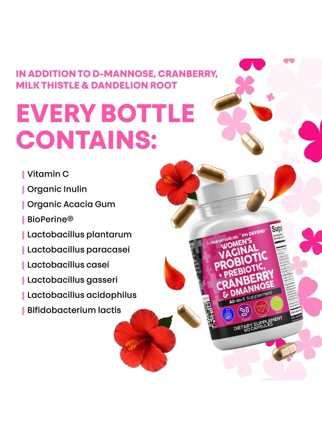 كلين نيوتراسيوتيكالز مُكمل بكتيريا حيوية لصحة المرأة الحديثة بالكرانبري و D-مانوز – مُغلي بالبريبيوتيكس (البكتيريا المحيطة)، يدعم توازن pH وصحة المسالك البولية – صيغة كبسولة (بدون Gummies) – 60 قطعة - Image 5