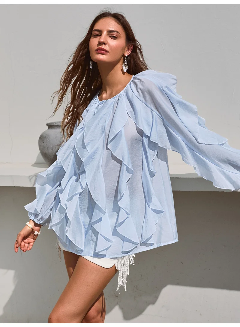 SIMPLEE Women's Fashion Tops - Trendy Blouse for Casual & Party Wear