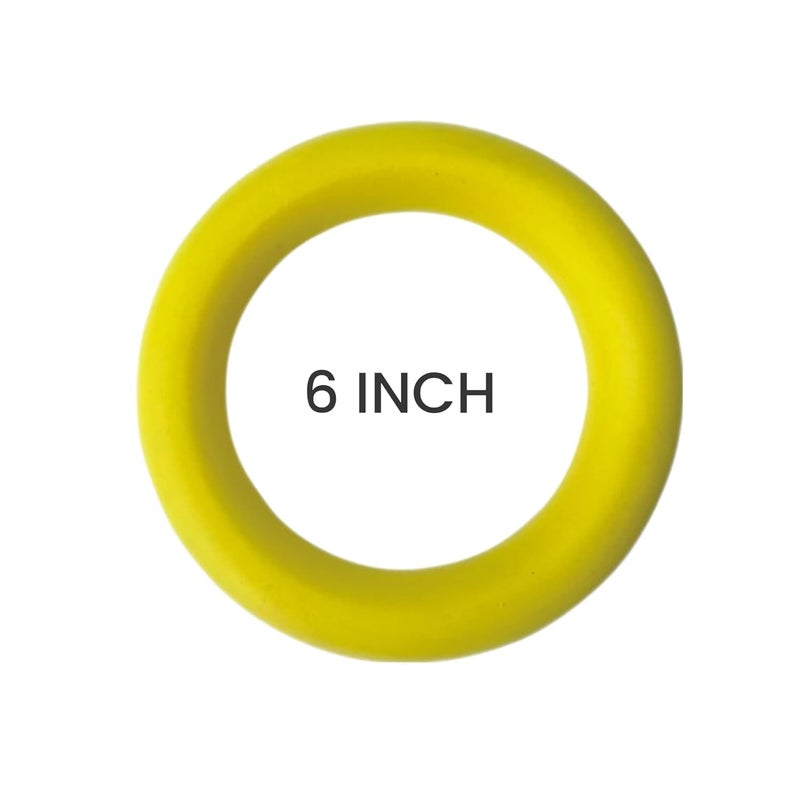 CABRIO Rubber Plain Tennikoit Ring 6 Inches Diameter Multicolor, Kids Playing, Tennis Ring, Rubber Frisbee (Pack of 1) - Image 3