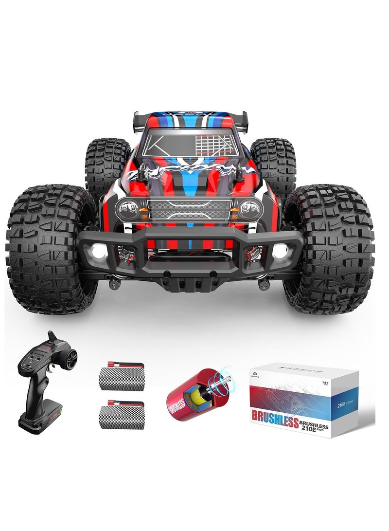 DEERC 1:10 Large Brushless RC Car for Adults, 3S 4X4 High Speed Monster Truck, 60+ KMH, All Terrain 2.4Ghz Hobby Electric RC Truck, Off-Road Remote Control Vehicle, 40+min, RC Crawler for Boys - Image 1