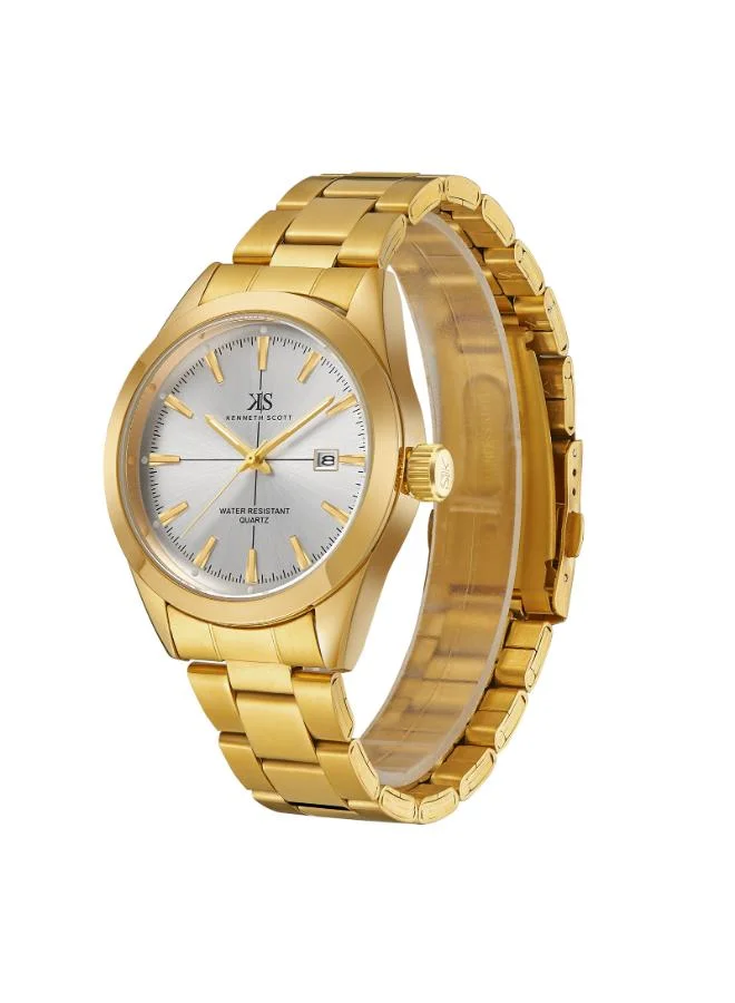 KENNETH SCOTT Men's Stainless Steel Analog Watch K23025-GBGW - 40 mm