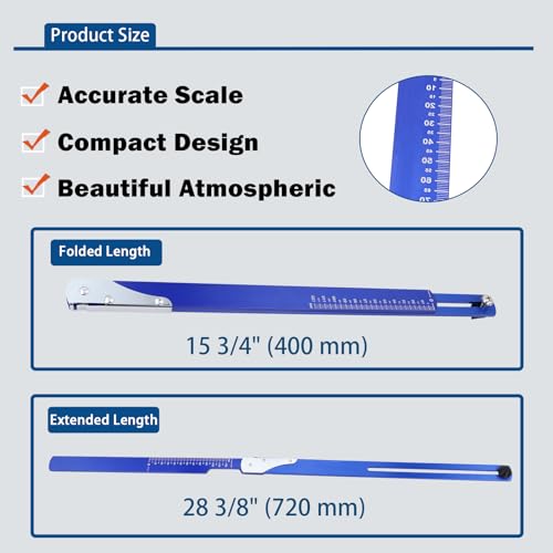TOPVOP auto Folding Sag Scale Ⅱ Reversible Multi-Scale Design for Cross-Country Competition be Applicable Most mini and Full Size Motorcycles,Cone and Screw Set ；Dirt Bike sag Tool - Image 4