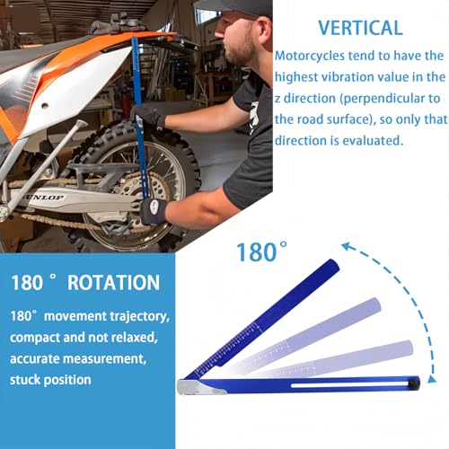 TOPVOP auto Folding Sag Scale Ⅱ Reversible Multi-Scale Design for Cross-Country Competition be Applicable Most mini and Full Size Motorcycles,Cone and Screw Set ；Dirt Bike sag Tool - Image 3