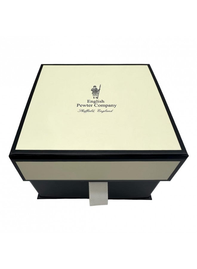 English Pewter Company Sheffield, England English Pewter Company 11oz Old Fashioned Whisky Rocks Glass With Stag Deer Head Antler and Pewter Base [STAG104]  - Image 3