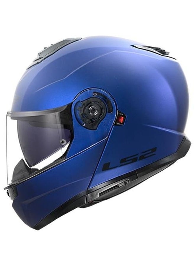 LS2 STROBE II Flip-Up Motorcycle Helmet Navy Blue Size M | Full Face Modular Helmet - Image 1