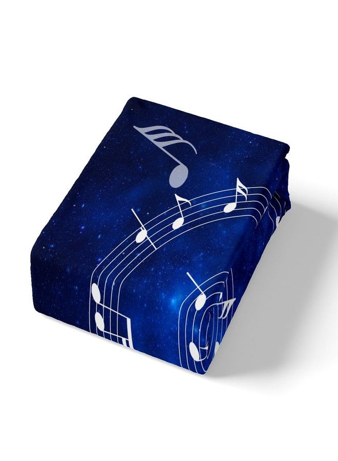 Homewish Music Note Swirl Sheet Set Kids Boys Girls Blue Starry Sky Fitted Sheets Set Full Size Music Stave Bedding Sheet Sets Includes 1 Flat Sheet,1 Fitted Sheet,2 Pillowcases - Image 5