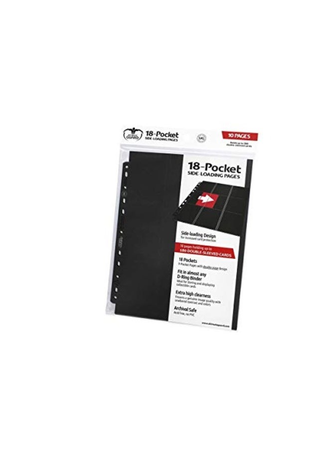 18-Pocket Side-Loading Supreme Pages Standard Size Black (10)