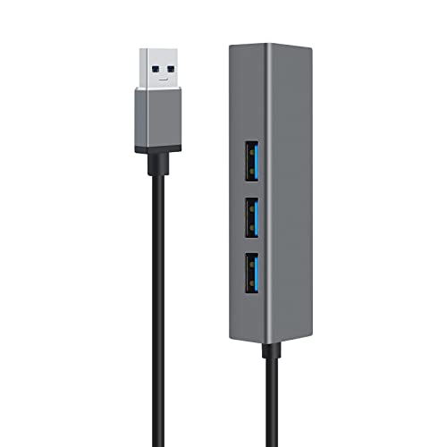 DTech محول DTECH 3 منافذ USB إلى Ethernet USB 3.0 مركز 10/100/1000 ميجابت في الثانية كابل شبكة سلكي محول للكمبيوتر المحمول والكمبيوتر المكتبي ولوحة المفاتيح والموجه والمودم والإنترنت - Image 5