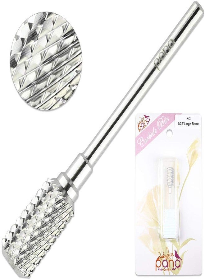 Pana Beauticom Professional Pana Brand Large Dome Top Barrel Nail Carbide Bit 3/32" Shank Size for Manicure, Dremel, Buffing Nails (XC - EXTRA COARSE, SILVER) - Image 1