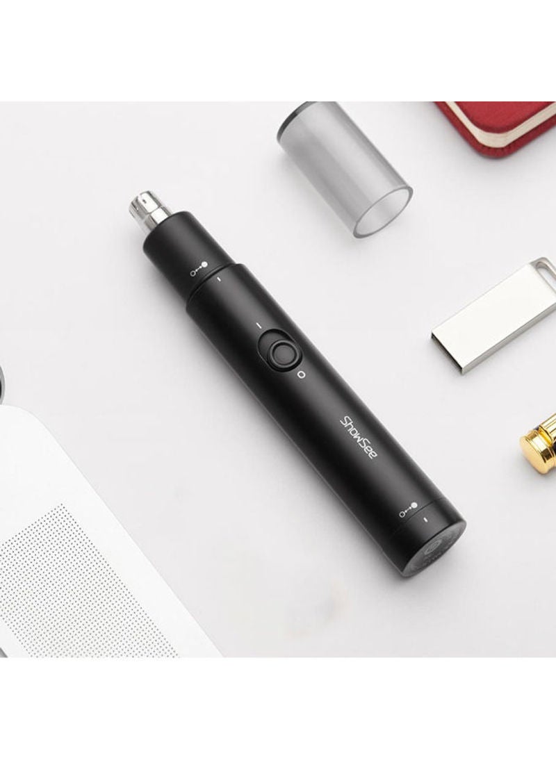 ShowSee Electric Nose Hair Trimmer Black 15.00 x 3.50 x 3.50cm - Image 2