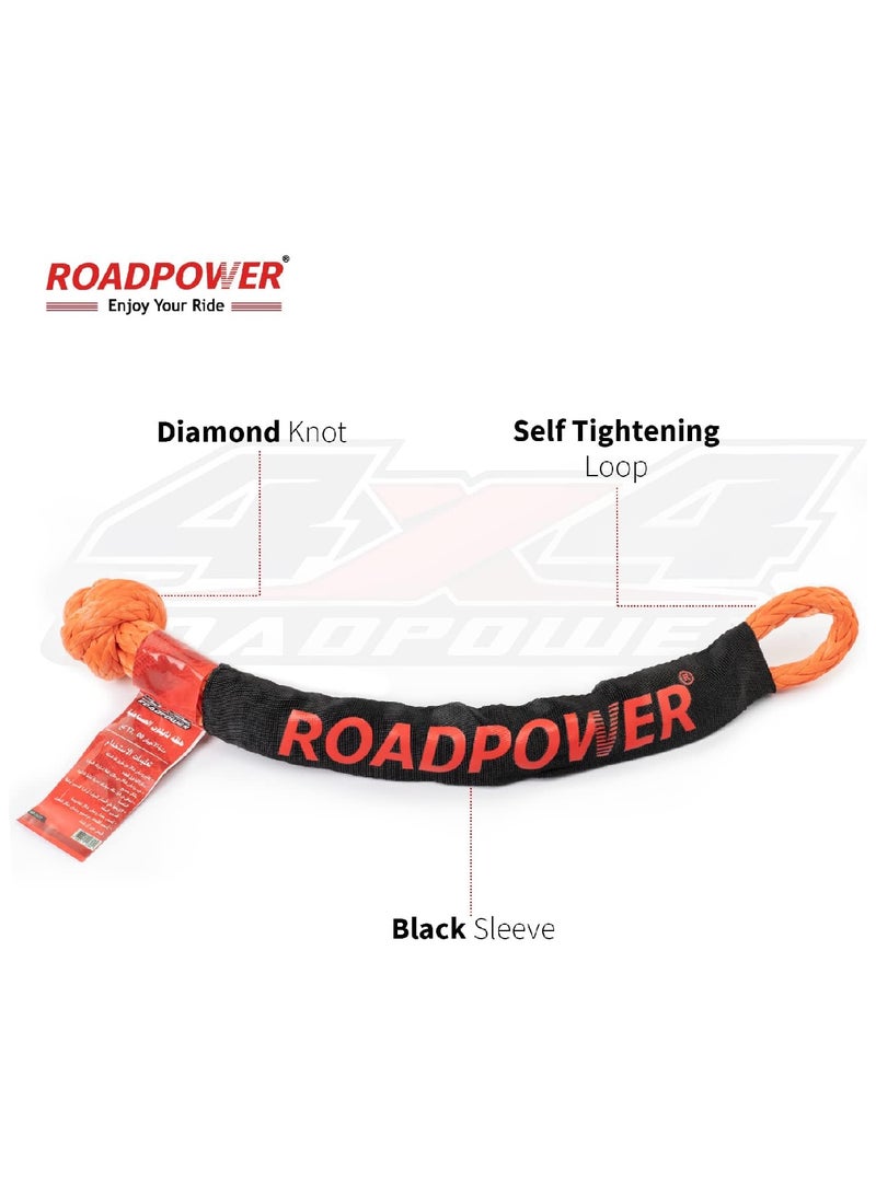 RoadPower Soft Shackle Synthetic Soft Rope Shackles For Winch Outdoor Activity With Storage Bag 17600 Kg Breaking Strength RP SS17 - Image 3