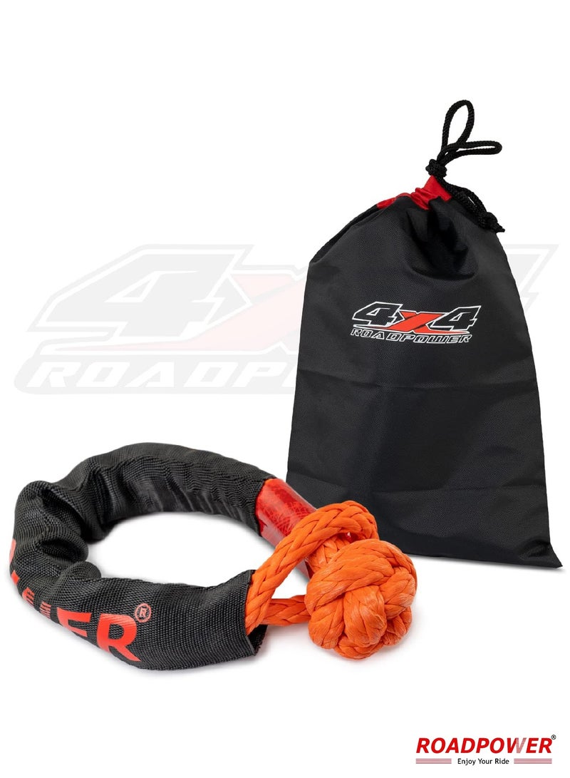 RoadPower Soft Shackle Synthetic Soft Rope Shackles For Winch Outdoor Activity With Storage Bag 17600 Kg Breaking Strength RP SS17 - Image 1