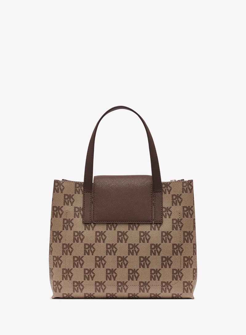 دكني حقيبة يد علوية بشعار فاي - Image 2